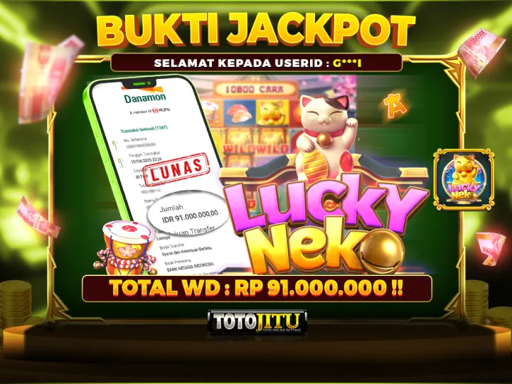 SLOT LUCKY NEKO MEMBAWA KARUNG KEBERUNTUNGAN !! JACKPOT BERAPAPUN DI BAYAR LUNAS!