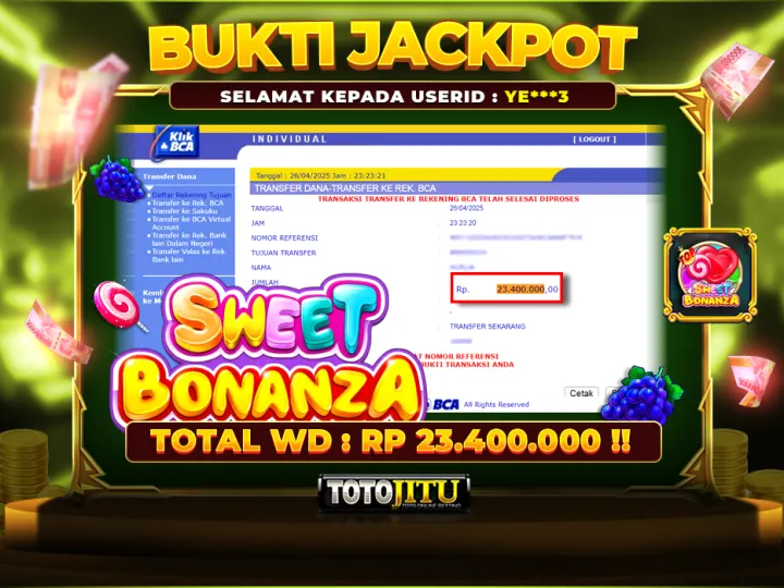 MANISNYA SWEET BONANZA BIKIN CUAN! JACKPOT LUNAS!!