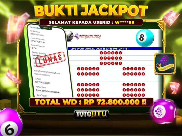 TSUNAMI JACKPOT DARI HONGKONG SUDAH DATANG !!