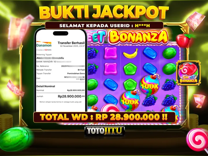 SWEET BONANZA MELEDAK! MEMBER SETIA RAIH JACKPOT FANTASTIS!